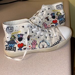 BTS high top tennis shoes
